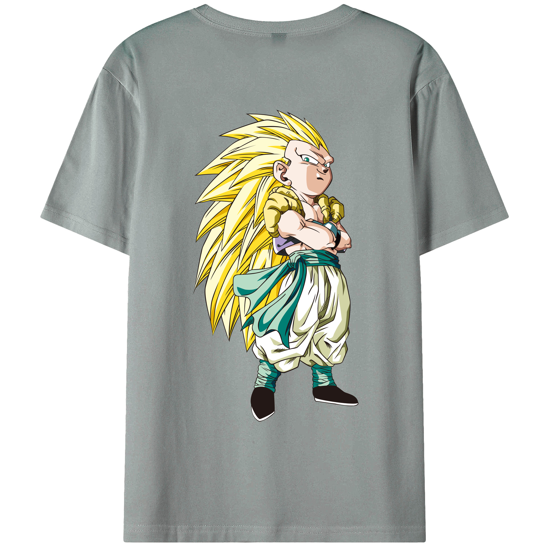 （画像用） ドラゴンボール ベジット DRAGON BALL Vegetto 綿100％ メンズ半袖Tシャツ（バックプリント） 通気性